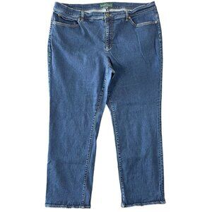 LRL Ralph Lauren Jeans Womens Size 20W Classic Straight Work Capsule Minimal